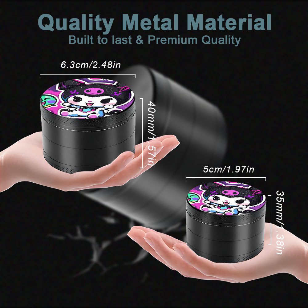 Grinder Kuromi 4 Couches Zinc 50/63mm Manuel by LSDLBoutique.ch