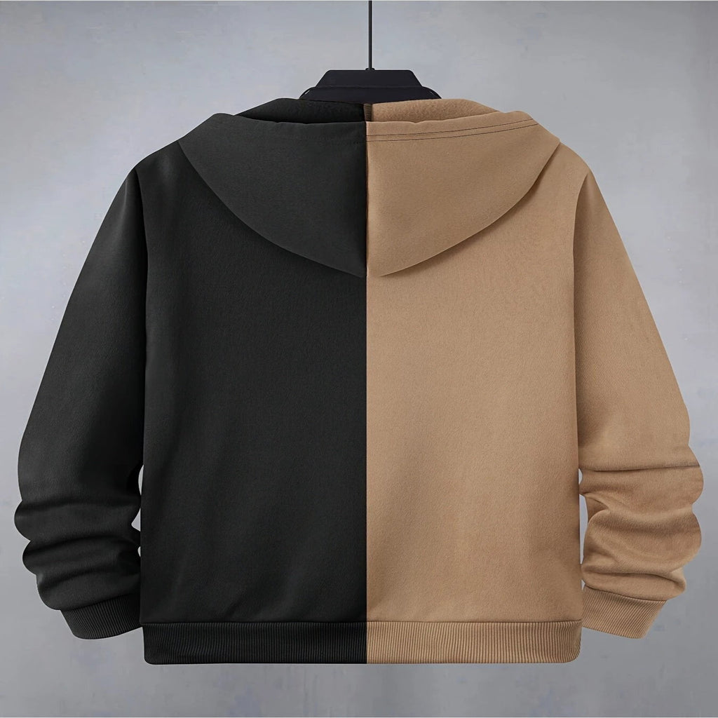 Sweat à capuche bicolore pour homme – Style sportswear décontracté - LSDLBoutique