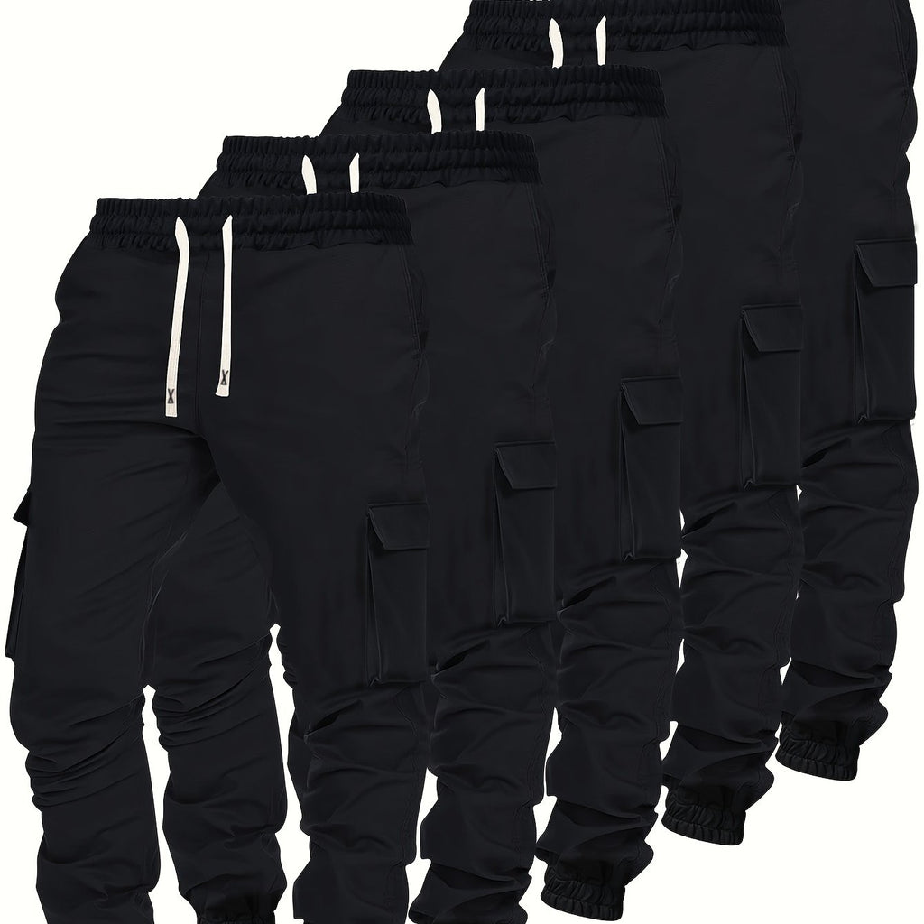 Lot de 5 Pantalons Cargo Homme Multi Poches Confort et Style Décontracté pour Sorties Activités Actives et Détente by LSDLBoutique