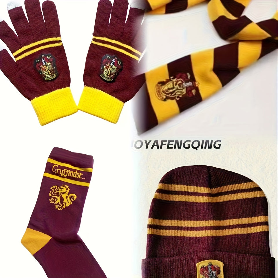 Ensemble Harry Potter 4 Pièces Écharpe Gants Chaussettes Bonnet Officiel Warner Bros Pour Fans by LSDLBoutique.ch