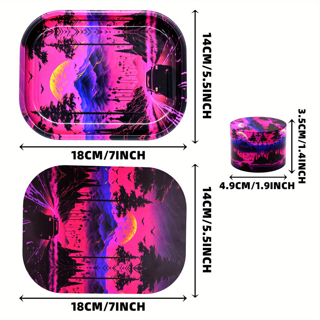 Set Plateau 18×14cm + Grinder 50mm 4 Couches by LSDLBoutique.ch