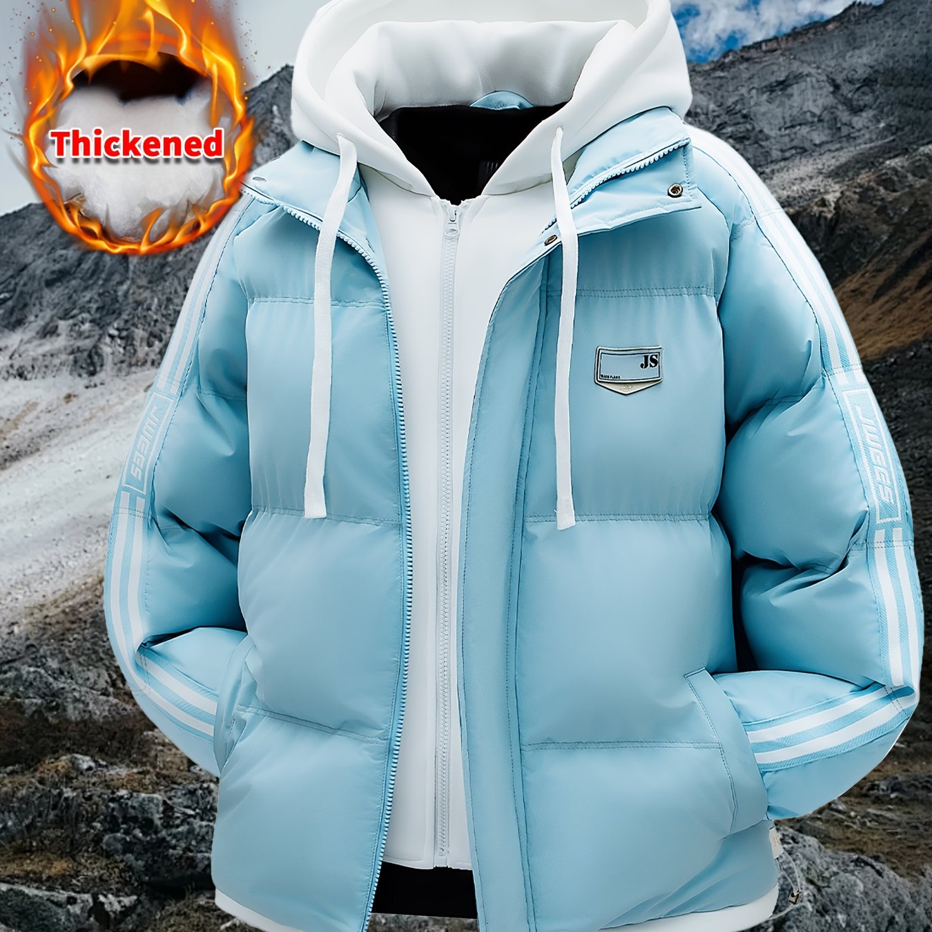 Manteau D’Hiver Capuche Pour Homme Fermeture Éclair Ultra Chaud Et Confortable Polyvalent by LSDLBoutique.ch