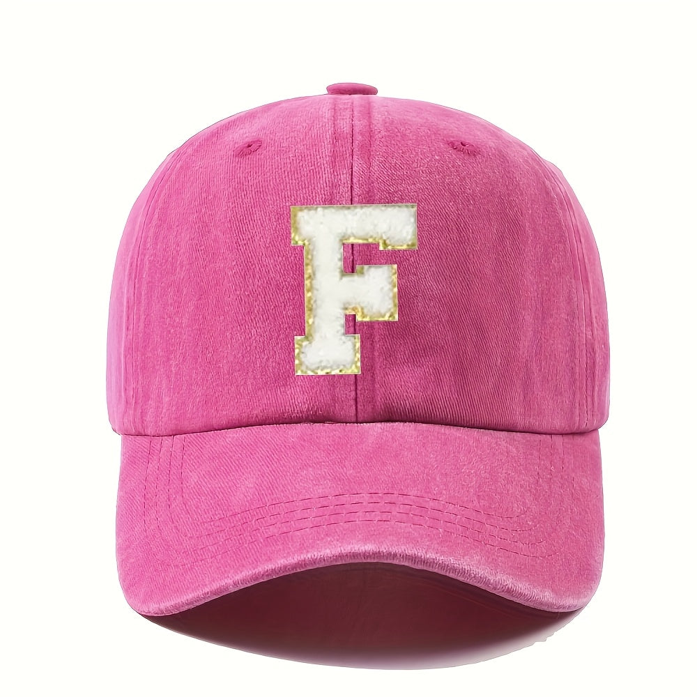 Casquette Vintage Alphabet A Z Rose Dorée Style Y2K Signée LSDLBoutique Pour Chaque Lettre by LSDLBoutique.ch