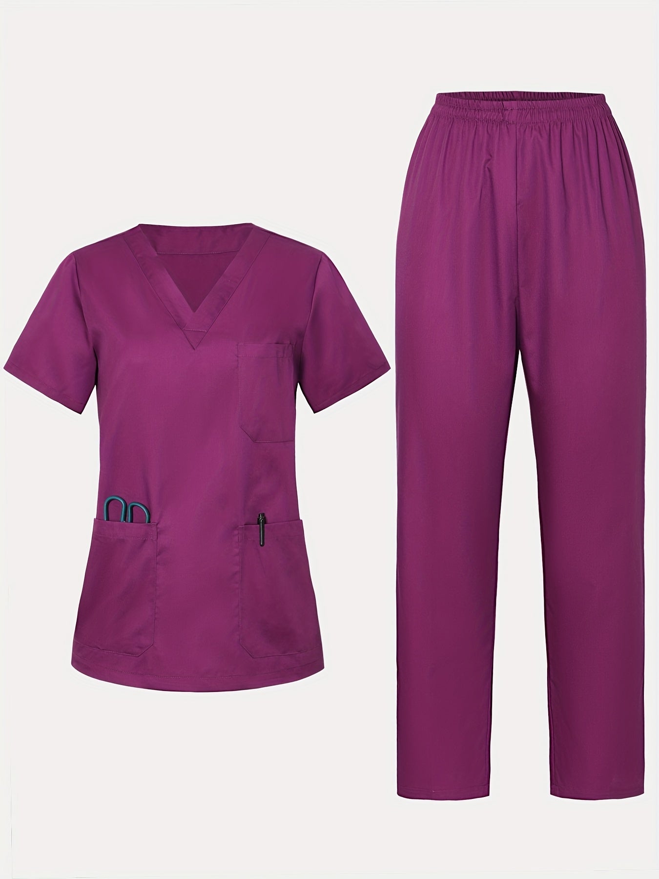 MedStyle – Ensemble Uniforme Col V Femme, Chemise et Pantalon by LSDLBoutique.ch