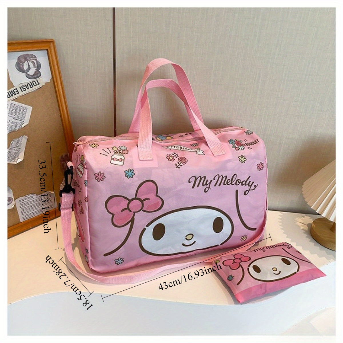 Sanrio Sac de Voyage Pliable Grande Capacité pour Voyageurs Modernes Léger et Résistant avec Compartiments Pratiques by LSDLBoutique.ch