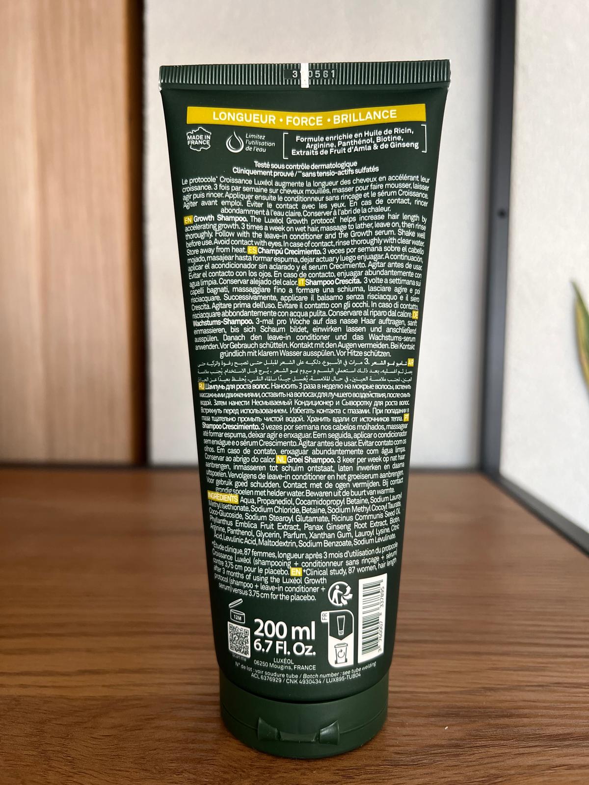 Shampoing croissance cheveux – Luxéol Hair Growth – 200 ml