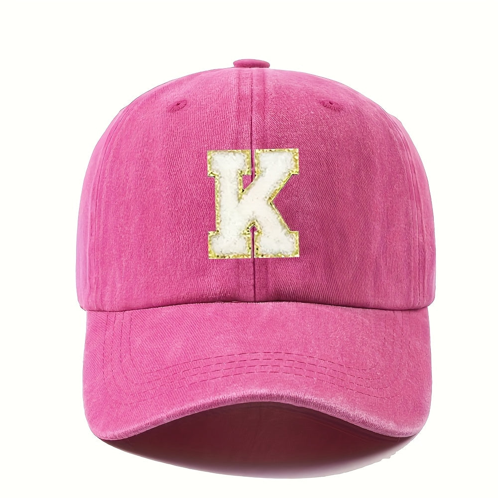 Casquette Vintage Alphabet A Z Rose Dorée Style Y2K Signée LSDLBoutique Pour Chaque Lettre by LSDLBoutique.ch