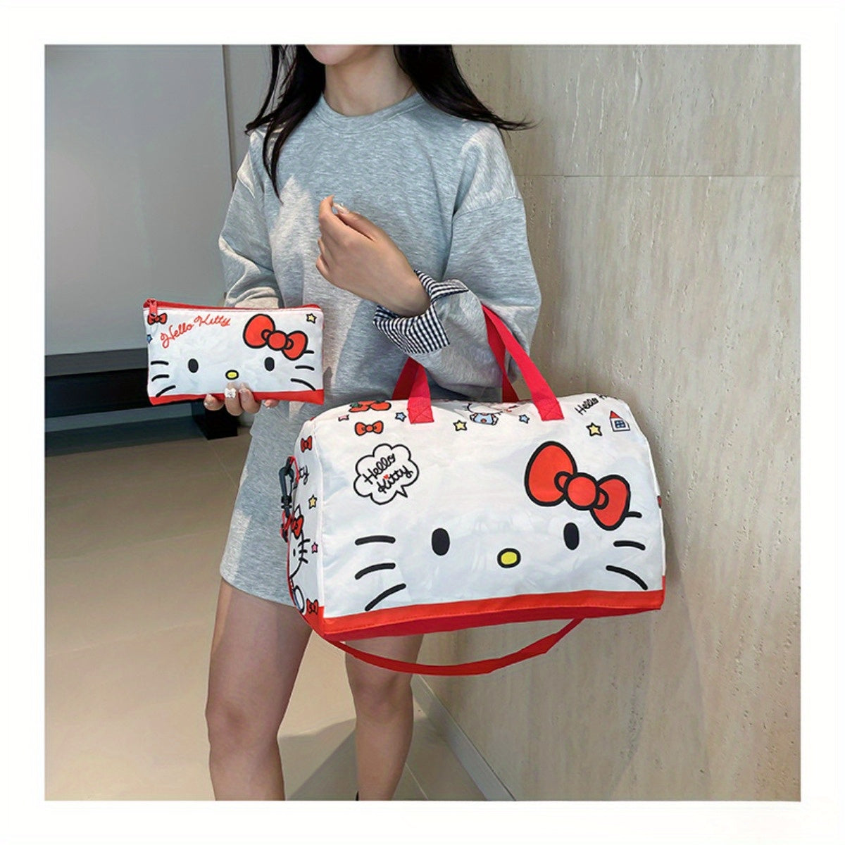 Sanrio Sac de Voyage Pliable Grande Capacité pour Voyageurs Modernes Léger et Résistant avec Compartiments Pratiques by LSDLBoutique.ch