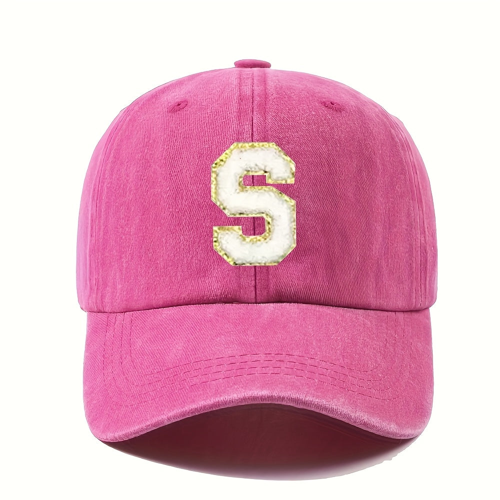 Casquette Vintage Alphabet A Z Rose Dorée Style Y2K Signée LSDLBoutique Pour Chaque Lettre by LSDLBoutique.ch