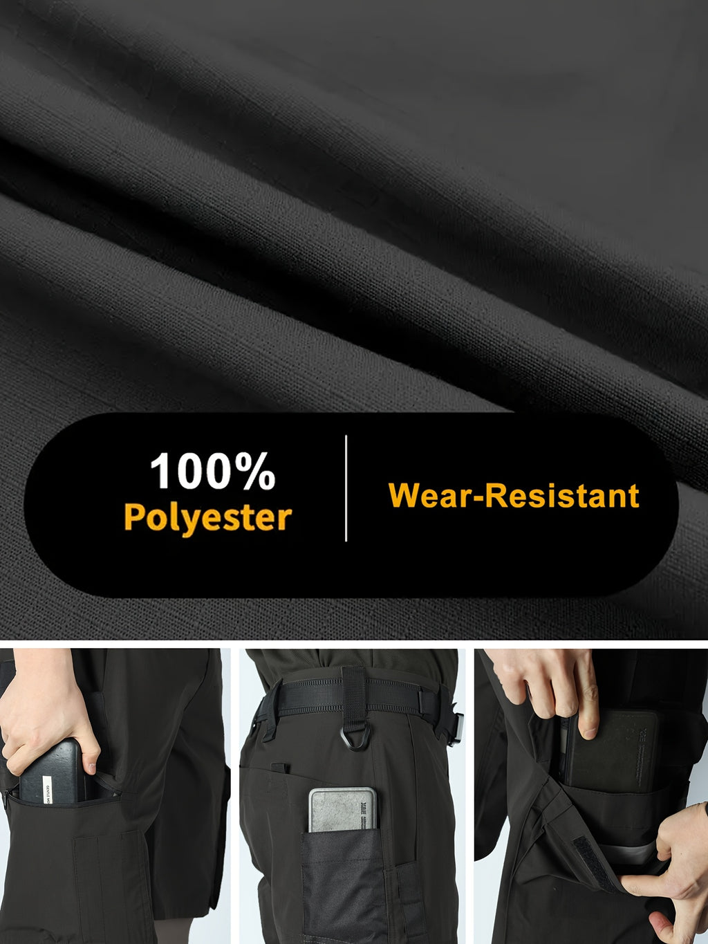 TactiPro – Lot de 2 Pantalons Cargo Tactiques Homme, Multi-Poches Résistants by LSDLBoutique.ch