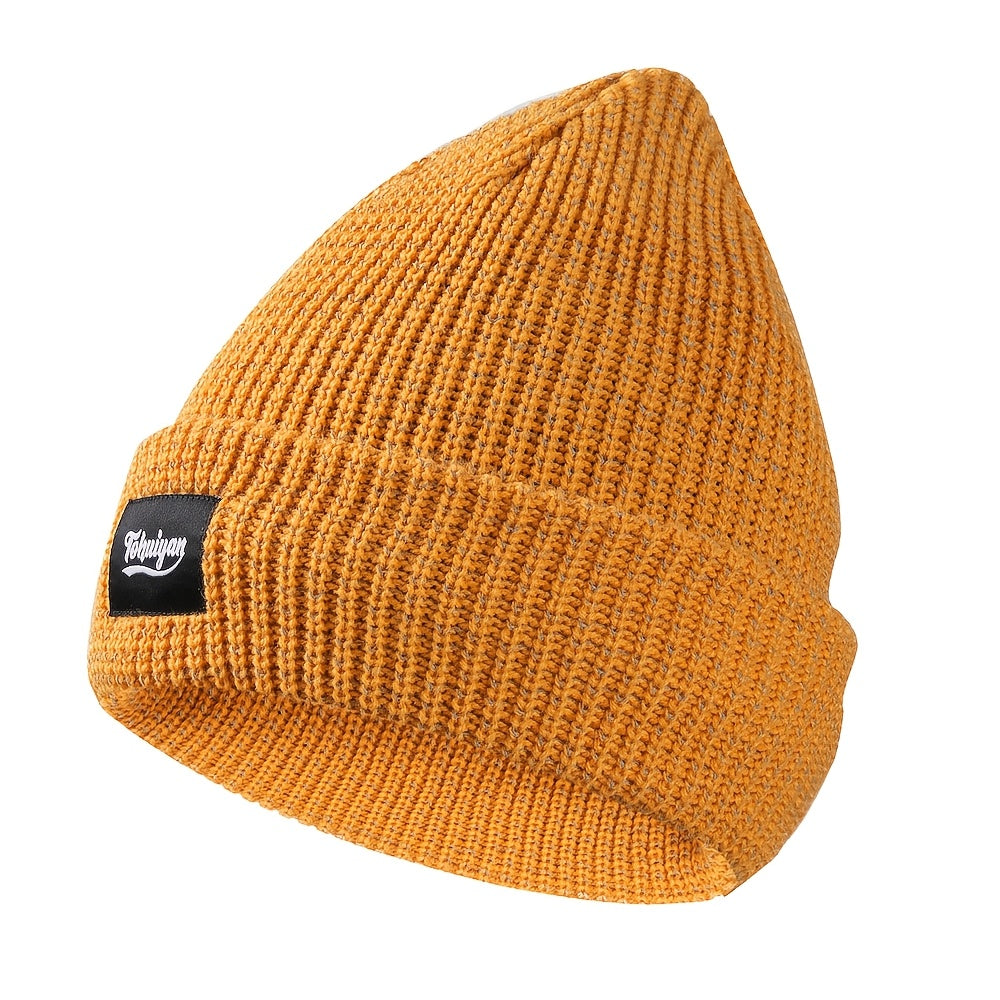 Bonnet Réfléchissant Hiver Unisexe Doublé Polaire Chaud Léger Confort Sécurité Idéal Neige by LSDLBoutique.ch