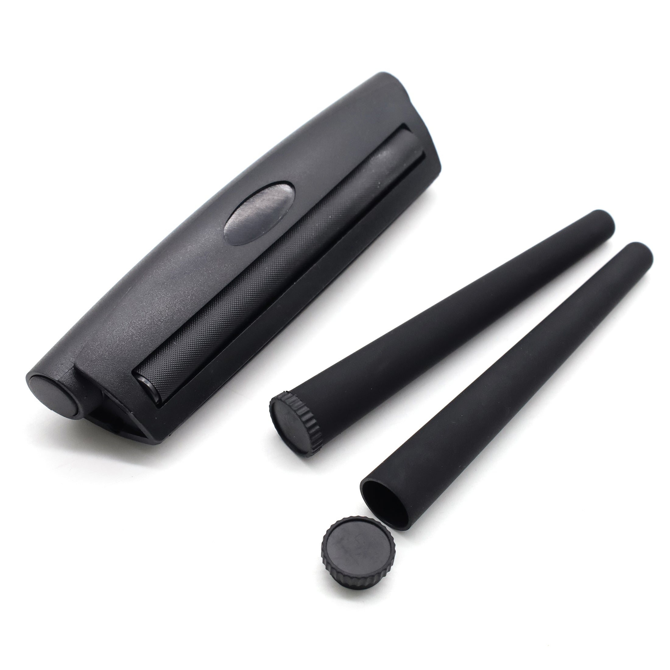 Set Fumeur Noir 7pcs : Grinder 50mm, Plateau, Pipe, Rouleur Cadeau by LSDLBoutique.ch