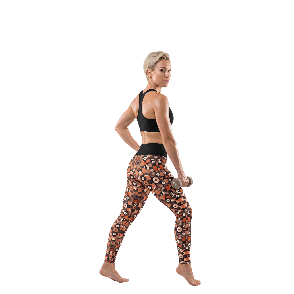 Dehnbare High-Waist Yoga-Leggings – Alba