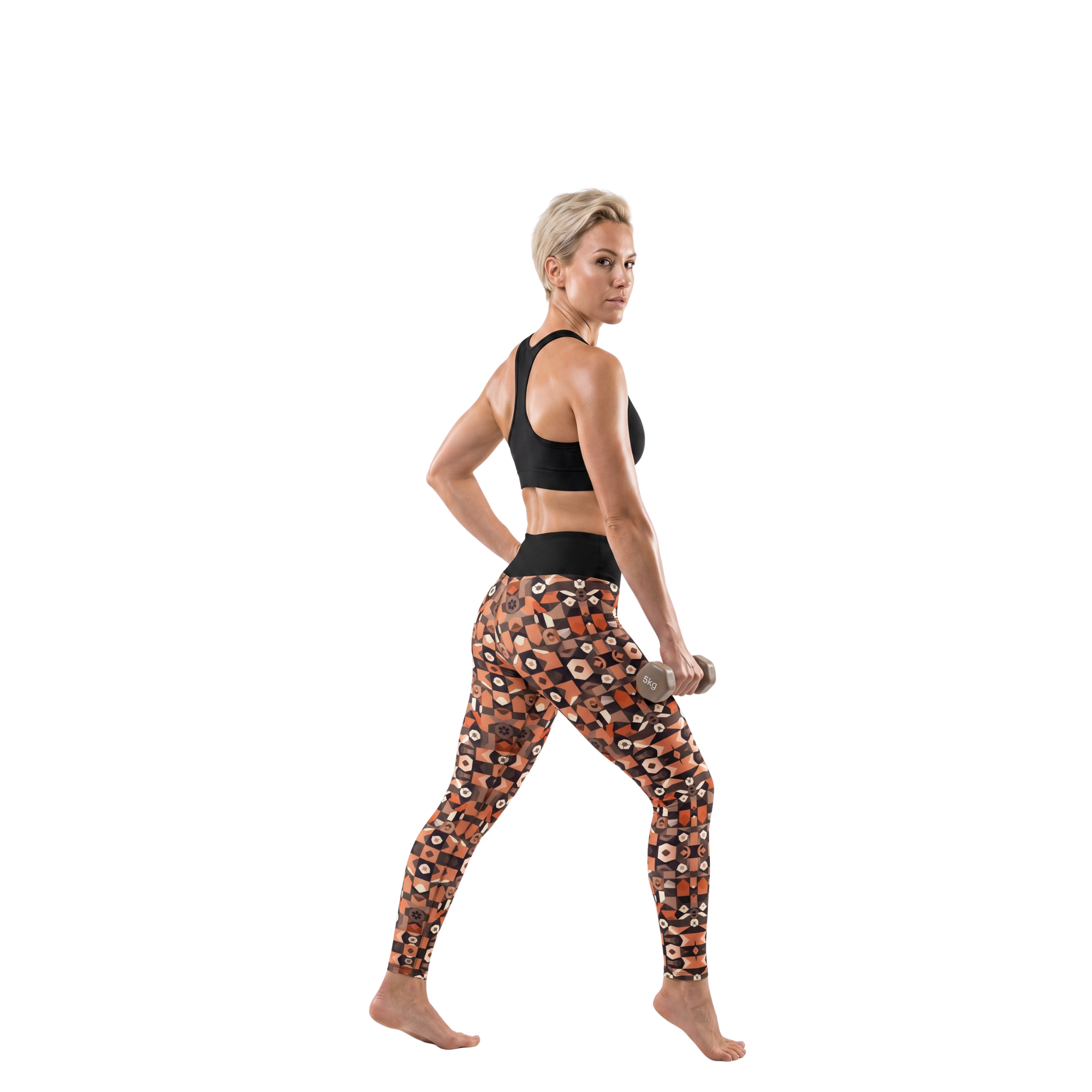 Dehnbare High-Waist Yoga-Leggings – Alba