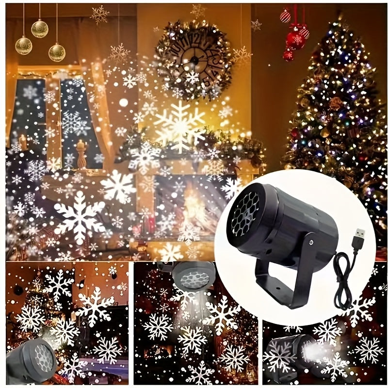 Lampe Projecteur Flocons de Neige USB – 16 Effets by LSDLBoutique.ch