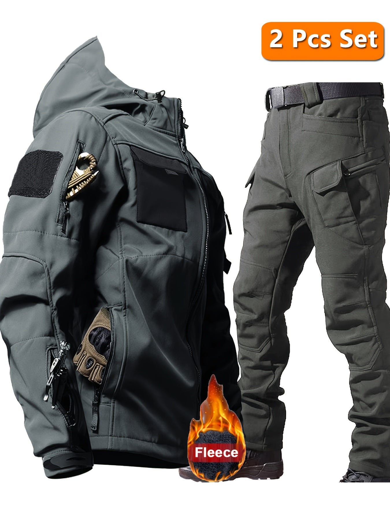 NordShield – Ensemble Homme Hiver Softshell Doublé Polaire, Veste & Pantalon by LSDLBoutique.ch