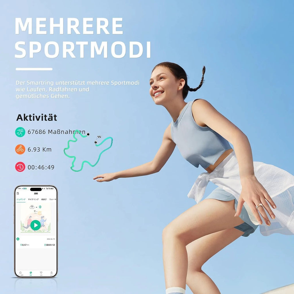 Vintage Smart Ring with Heart Rate and Sleep Monitoring, Fitness Tracker, Smart Ring Step Counter, IP68 Waterproof, 7 Day Battery, Magnetic Charging (7)