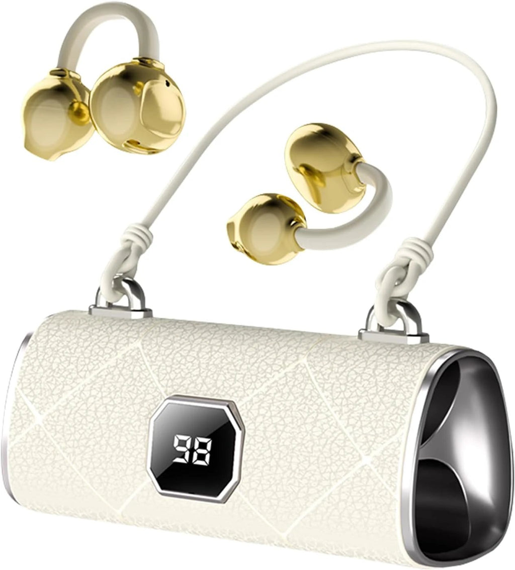 Bluetooth Headphones, Sport Earhook Earphones with Space Audio, 56H Autonomy, Handbag-Style Charger Case, IPX5 Sweat Resistant, Comfortable for Sports, Running, iOS Android