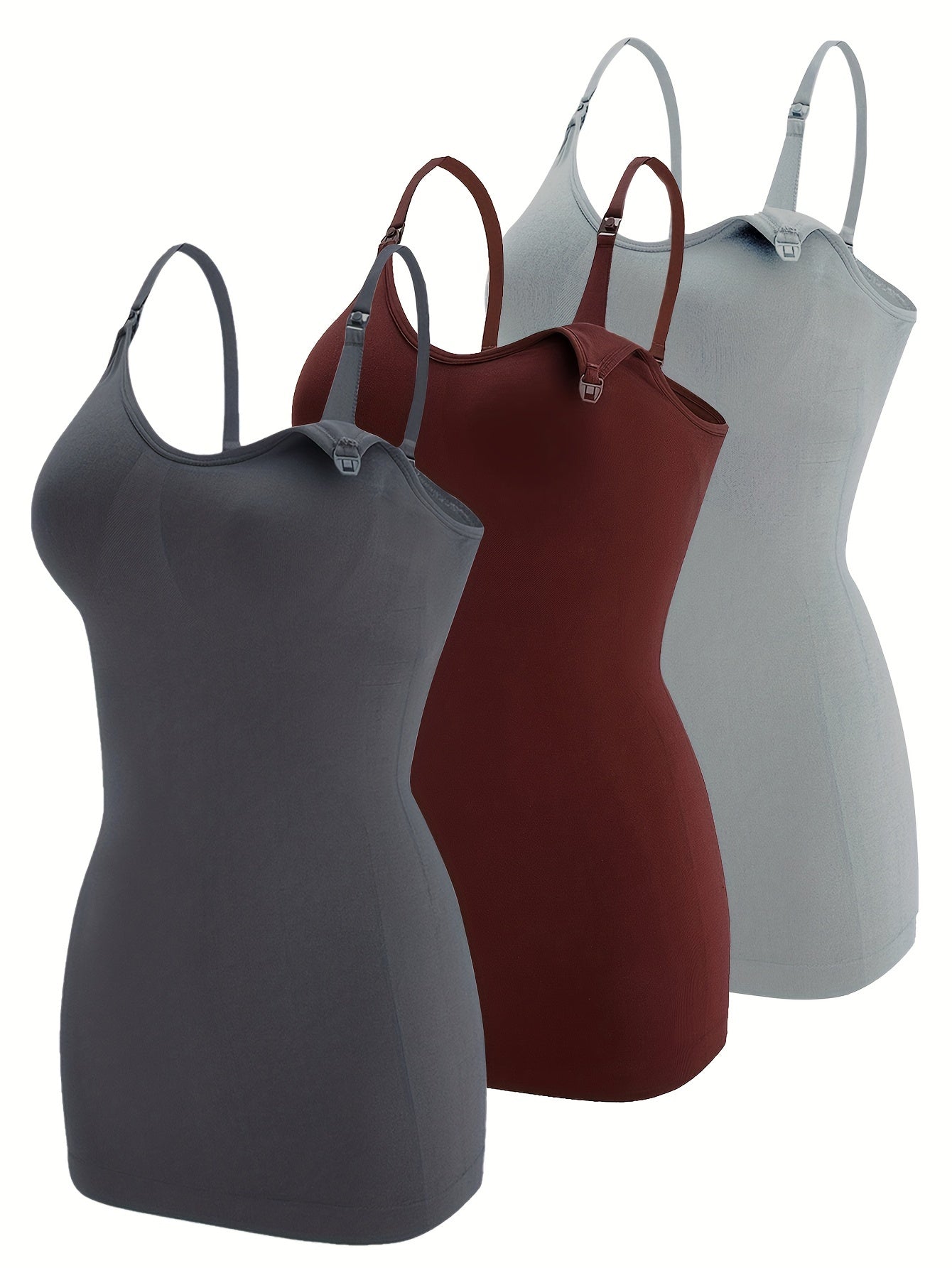 Lot De 3 Tops Grossesse Allaitement Bretelles Confort Et Coupe Ample Pour Maternité by LSDLBoutique.ch