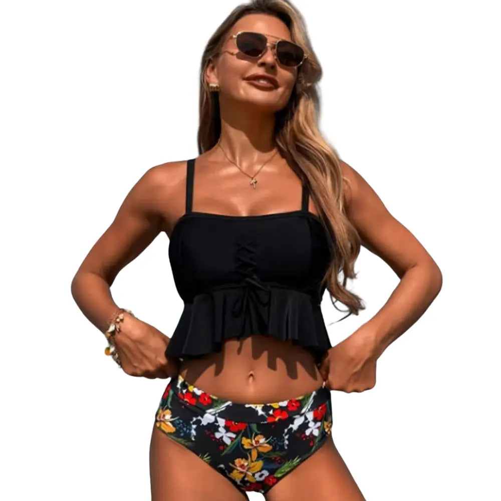 Les Secrets De Léa Maillot Floral Bustier Édition Limitée