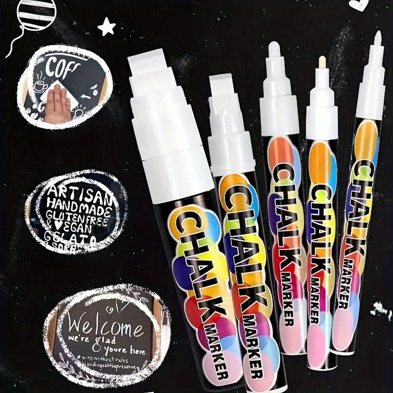 5 Marqueurs Blancs Effaçables – Déco Créative et Festive sur Vitres by LSDLBoutique.ch