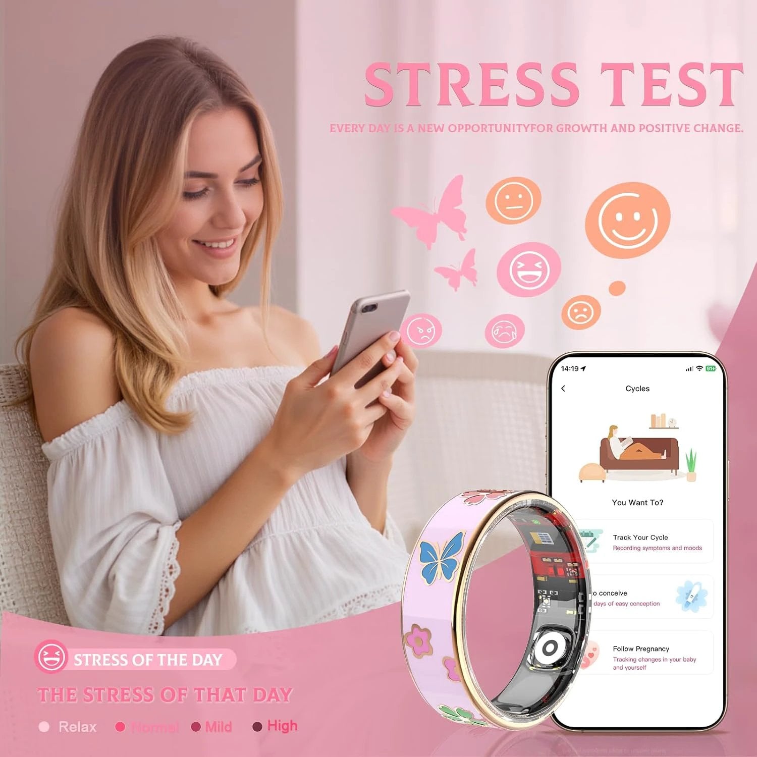 Smart Ring (Pink, 9)