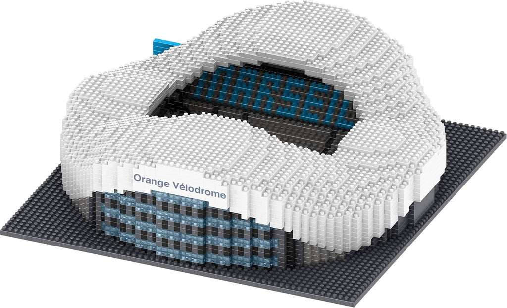 FOCO Offizielles Lizenzprodukt Olympique de Marseille Orange Vélodrome BRXLZ-Steine 3D-Fußballstadion BAU-Set