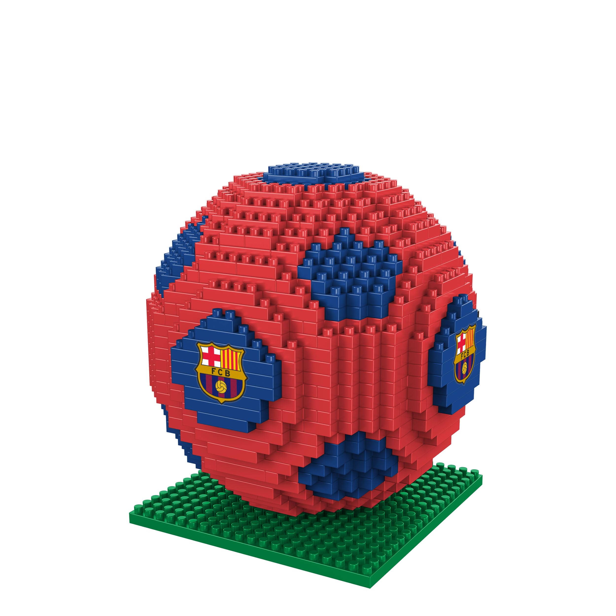 FOCO Jeu de construction de football 3D en pierres BRXLZ, motif Barcelone FC, produit sous licence officielle
