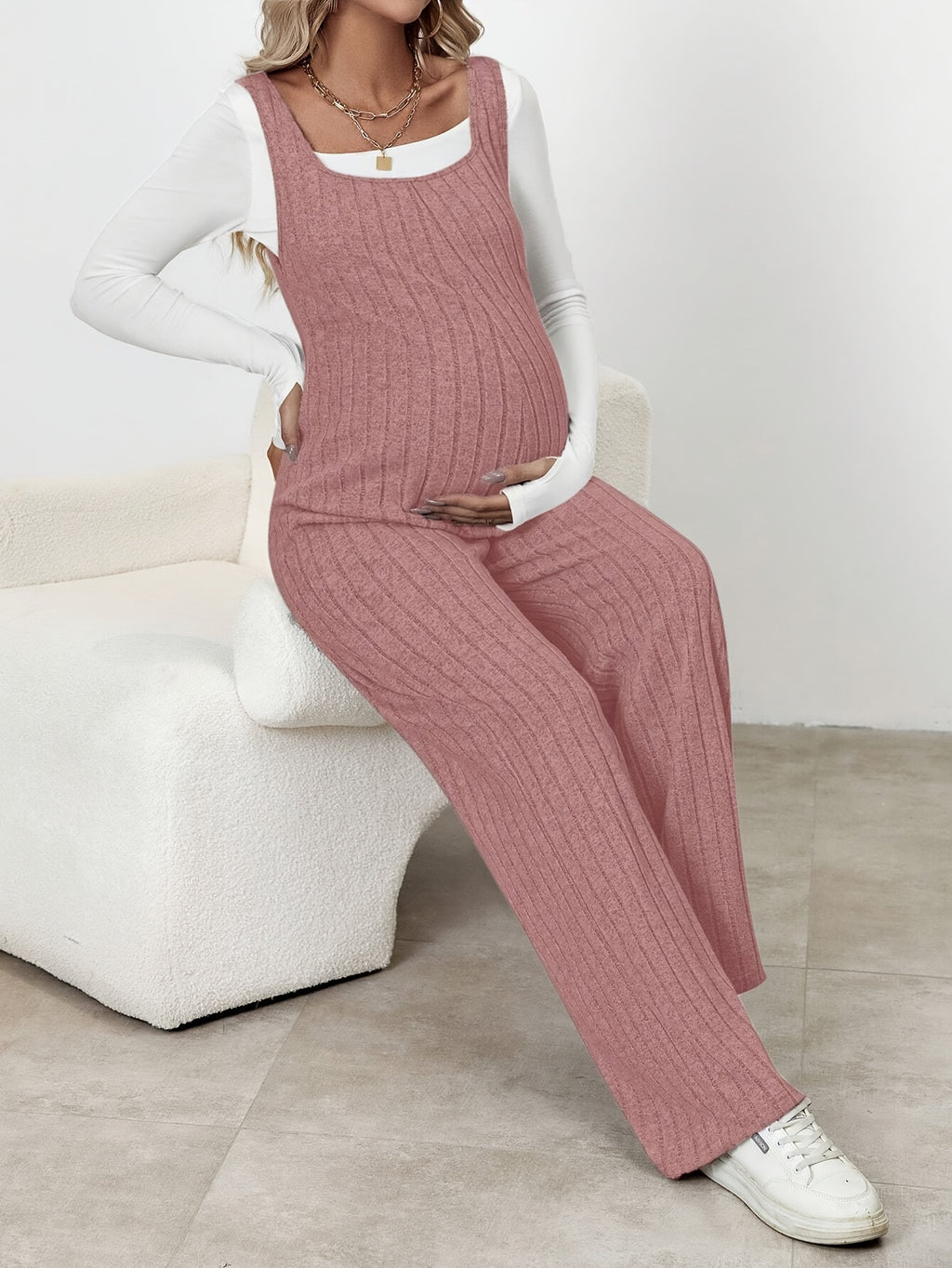 Combinaison Grossesse Hiver Femme Taille Haute Confortable Longue Avec Soutien Du Ventre Polyester Élasthanne by LSDLBoutique.ch