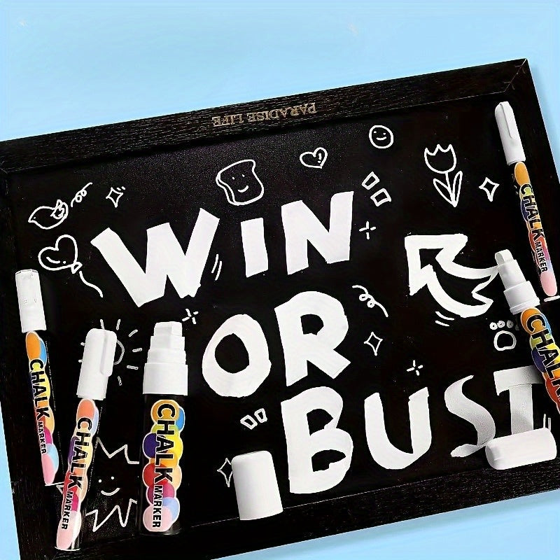 Lot de 5 Marqueurs Blancs à Encre Effaçable – Pour Verre, Tableau, Miroir – Pointes Précises & Lavables à l’Eau by LSDLBoutique.ch