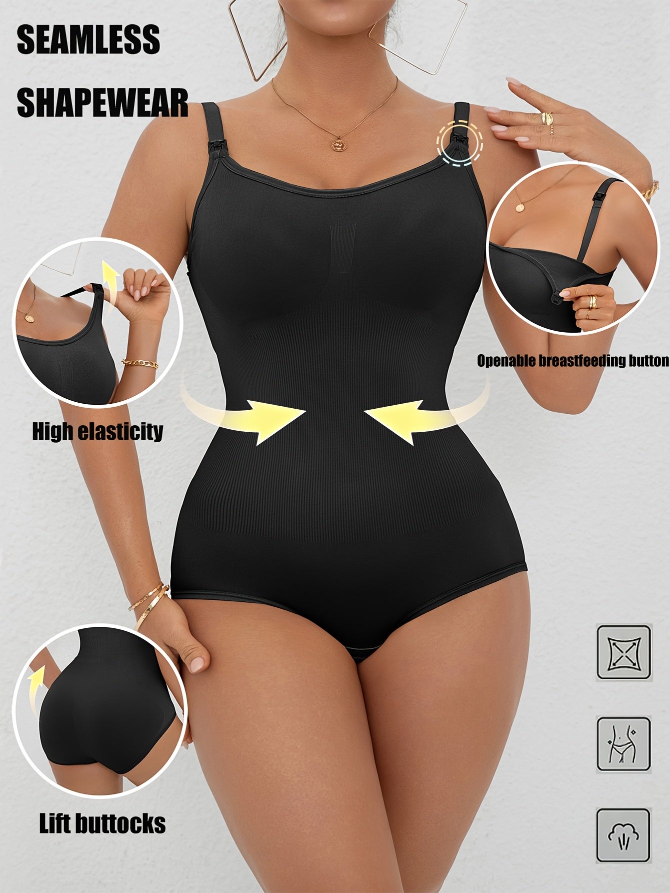 Lot 5 Combinaisons Grossesse Post Partum Gainantes Allaitement Sans Manches Avec Soutien Discret Et Silhouette Affinée by LSDLBoutique.ch