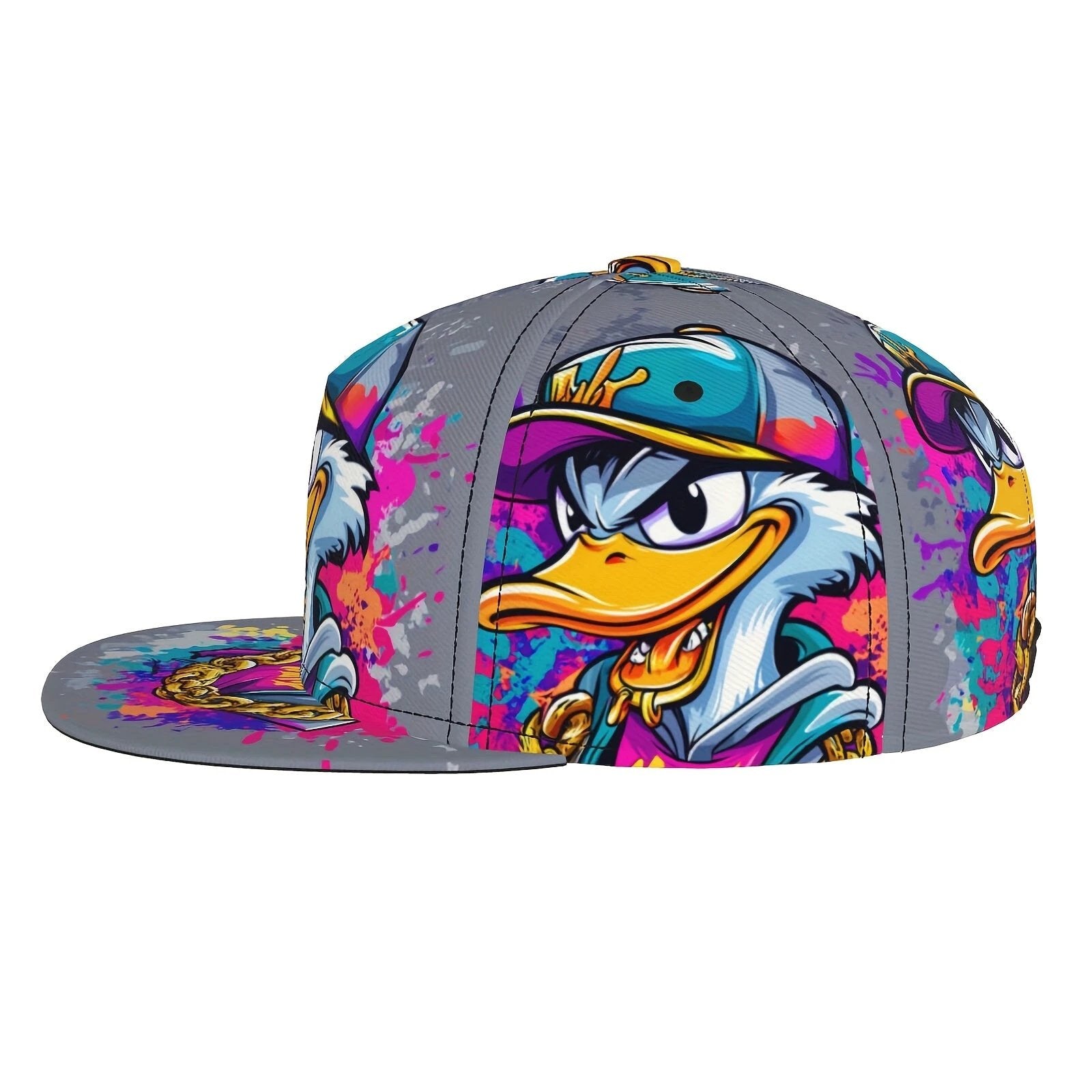 Casquette Snapback Graffiti Cartoon Canard Unisexe Légère Respirante Lavable en Machine by LSDLBoutique.ch