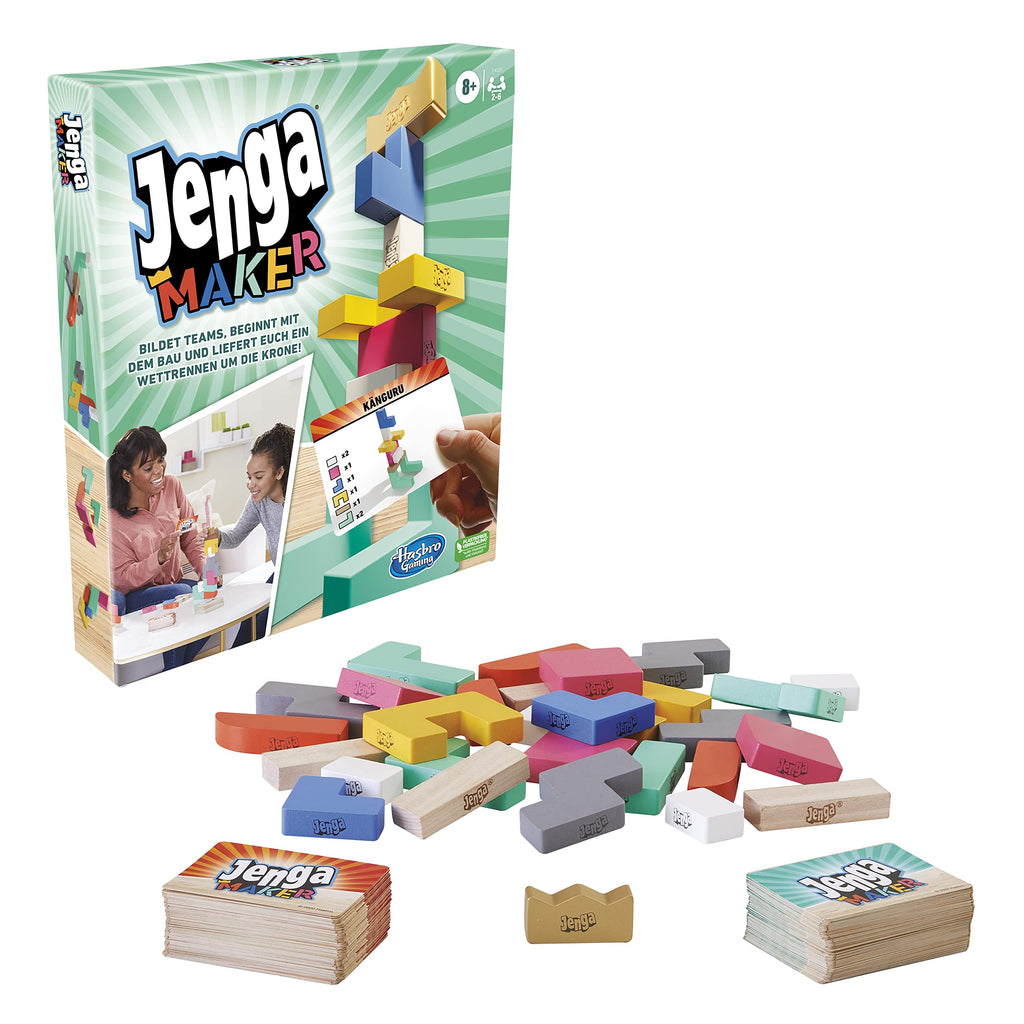 Hasbro Gaming Jenga, Jeu de société en Bois, Jeu de Voyage pour Enfant et familles, Version française, Idées Cadeaux d'anniversaire, À partir de 6 Ans