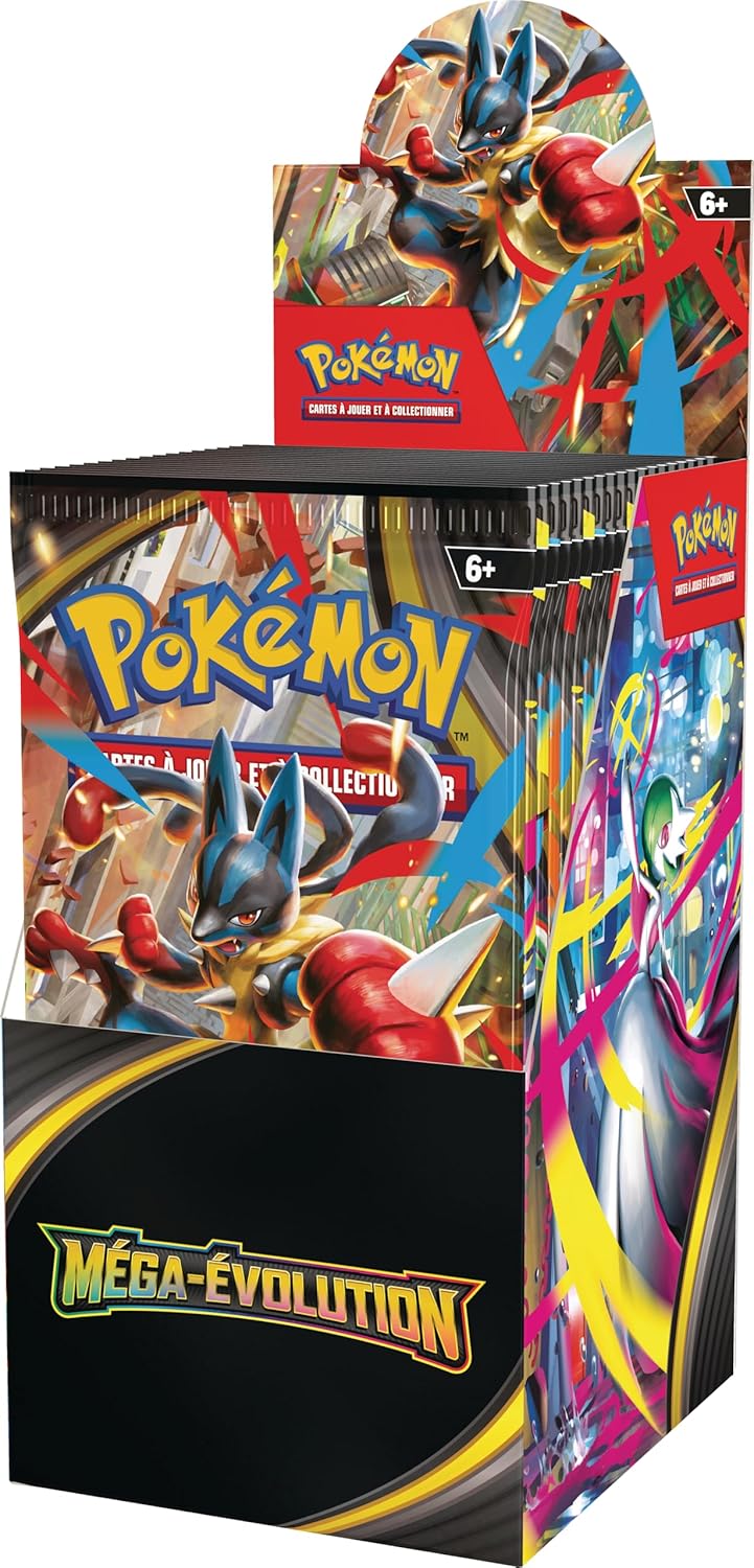 Pokémon : présentoir de boosters Méga-Évolution du JCC Pokémon (18 boosters)