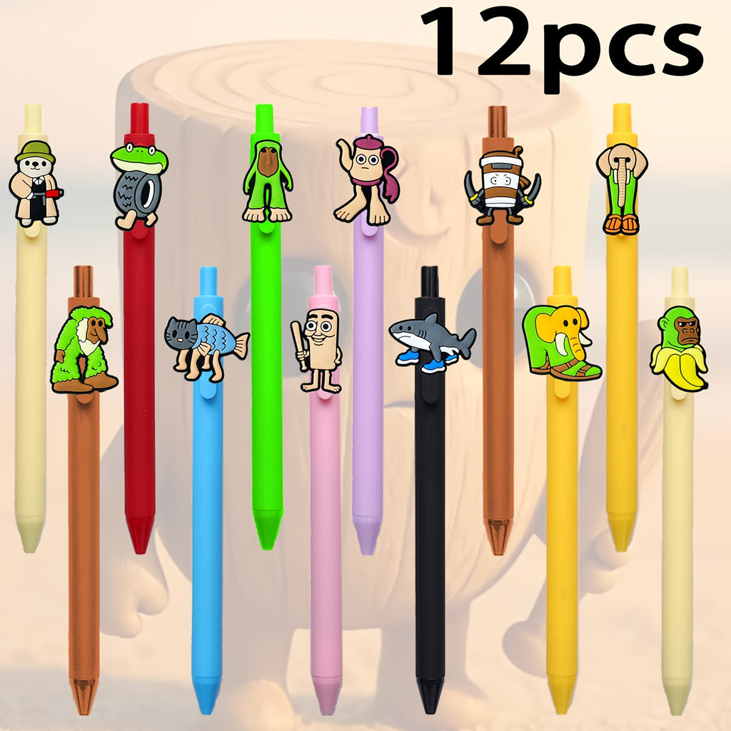 "Set 12 Figurines & Stylos Brainrot – Tung Sahur x Tralalero by LSDLBoutique.ch