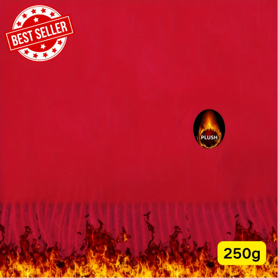 Foulard Femme Élégant à Franges Style Bohème Hiver Coloris Unis Tissu Jacquard Doux et Résistant by LSDLBoutique.ch