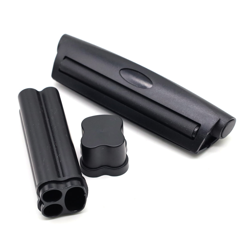 Set Fumeur Noir 7pcs : Grinder 50mm, Plateau, Pipe, Rouleur Cadeau by LSDLBoutique.ch