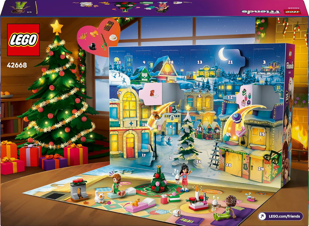 LEGO Friends Le Calendrier de l’Avent 2025 - Jouets pour Fille dès 6 Ans - Compte à Rebours Avant Noël avec 24 Surprises Dont 5 Mini-Poupées, 5 Figurines d'animaux & Accessoires Adorables 42668