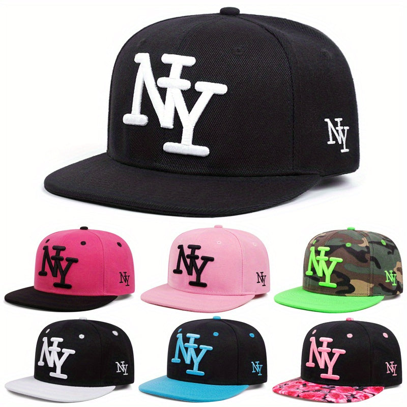 Casquette NY Brodée Unisexe Couleur Unie Mode Urbaine Tissu Respirant Polyester Confort Pratique by LSDLBoutique.ch