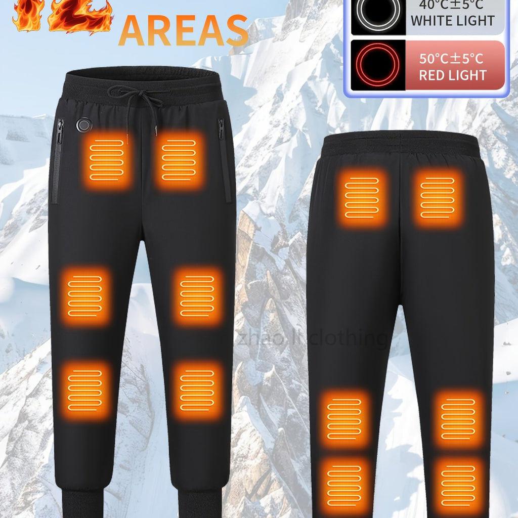 Pantalon De Sport Chauffant Avec 12 Zones De Chauffe Ceinture Renforcée Et Poches Zippées Sans Batterie by LSDLBoutique