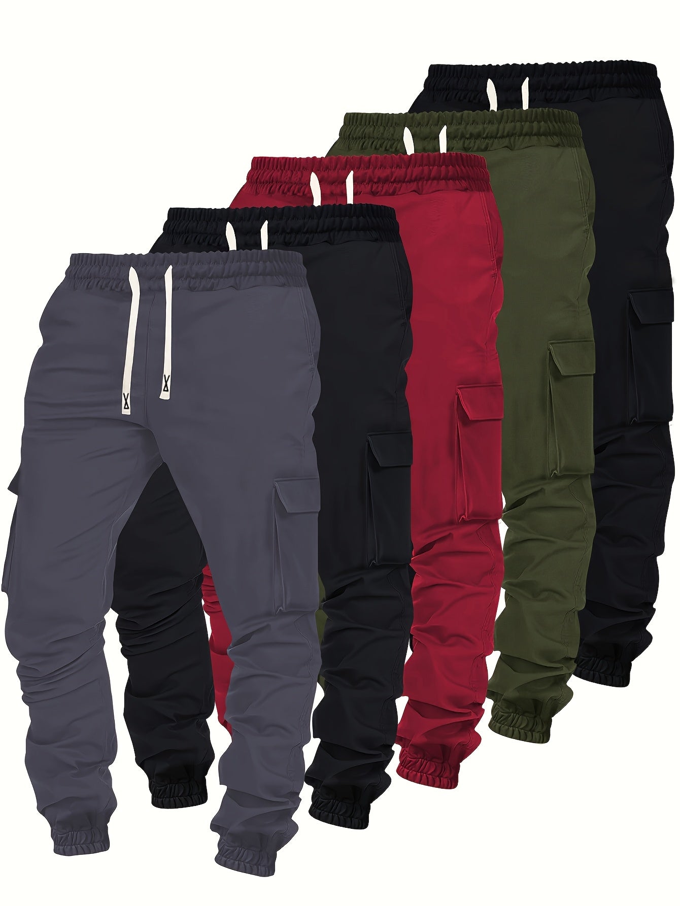 Lot de 5 Pantalons Cargo Homme Multi Poches Confort et Style Décontracté pour Sorties Activités Actives et Détente by LSDLBoutique