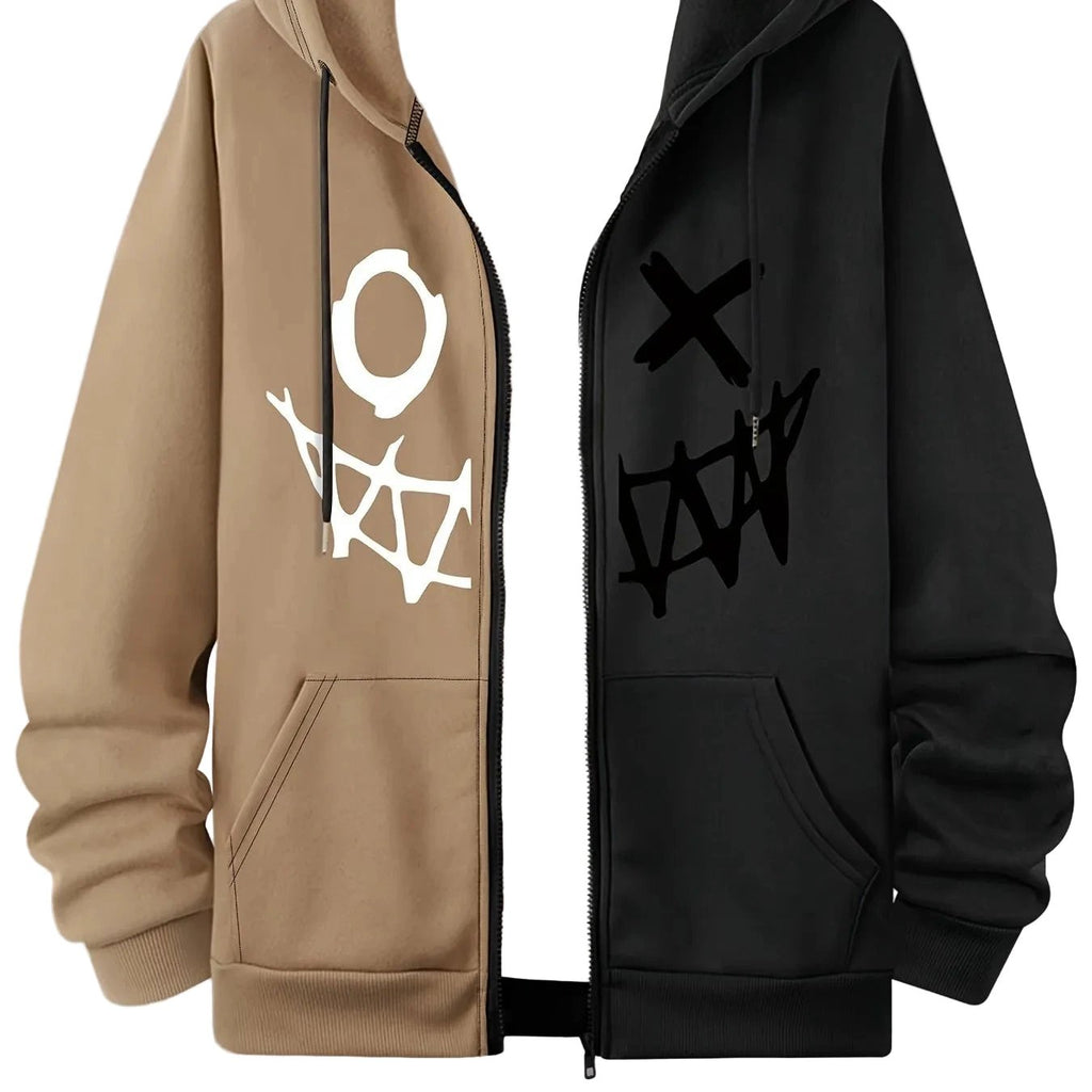 Sweat à capuche bicolore pour homme – Style sportswear décontracté - LSDLBoutique