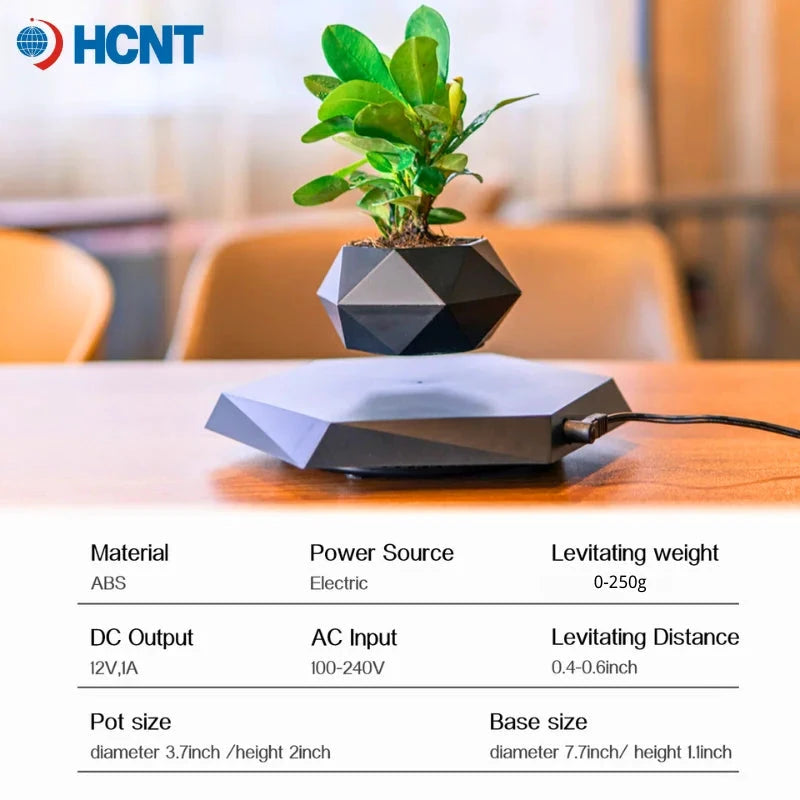 HCNT Geometrischer schwarzer drehbarer magnetischer Schwebetopf