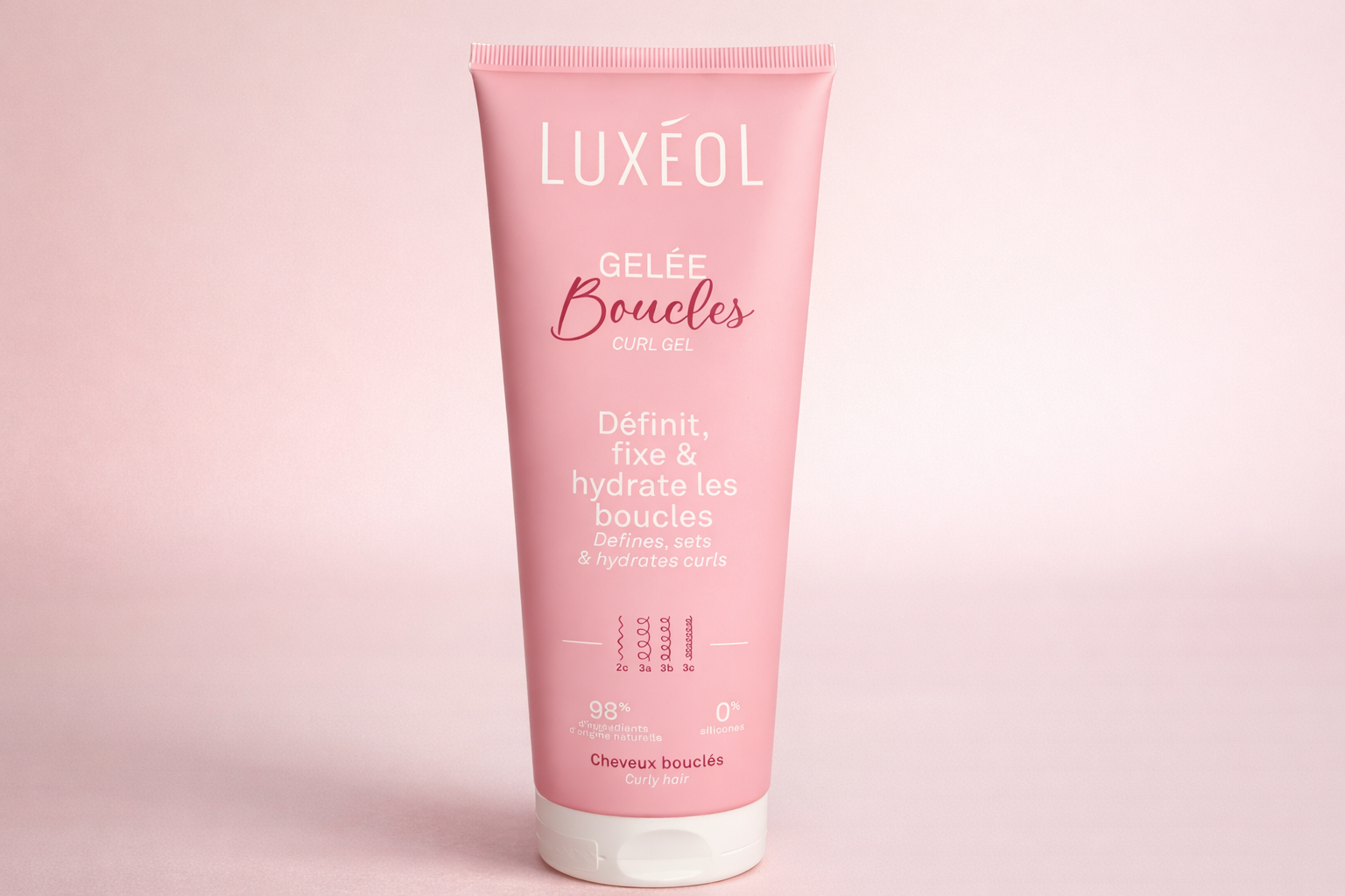 Gel coiffant définissant boucles hydratation et maintien souple – Luxéol Curl Defining Gel 250 ml