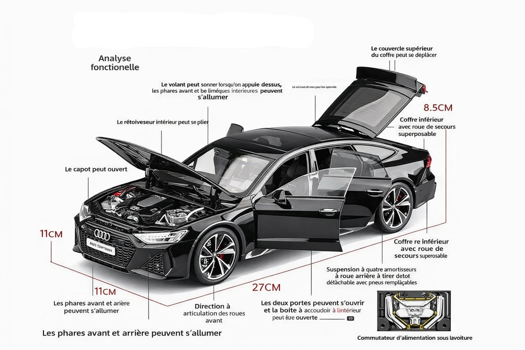 Audi RS7 Sportback 1:18 Leichtmetall, offiziell lizenziert