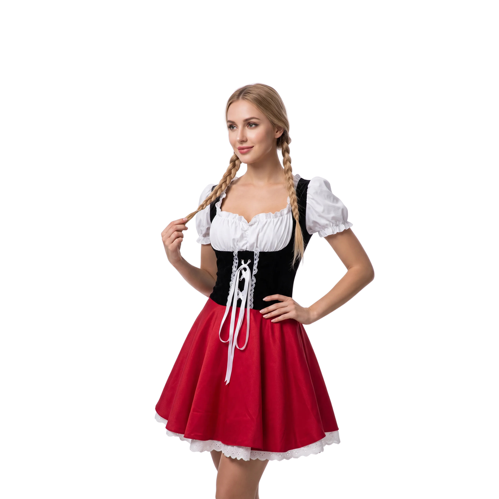 Little Red Riding Hood Costume – Women's Dress and Cape Cosplay Fairy Tale Outfit