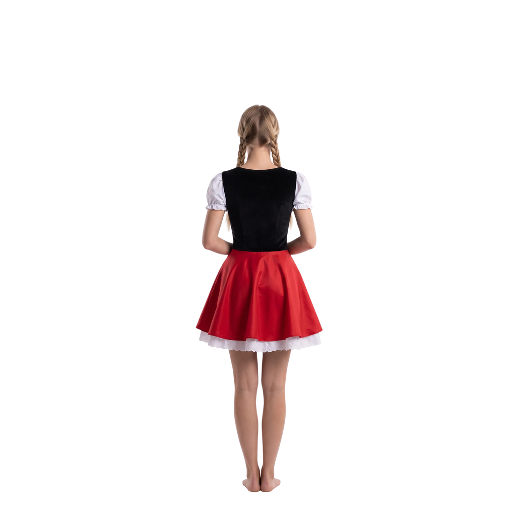 Little Red Riding Hood Costume – Women's Dress and Cape Cosplay Fairy Tale Outfit