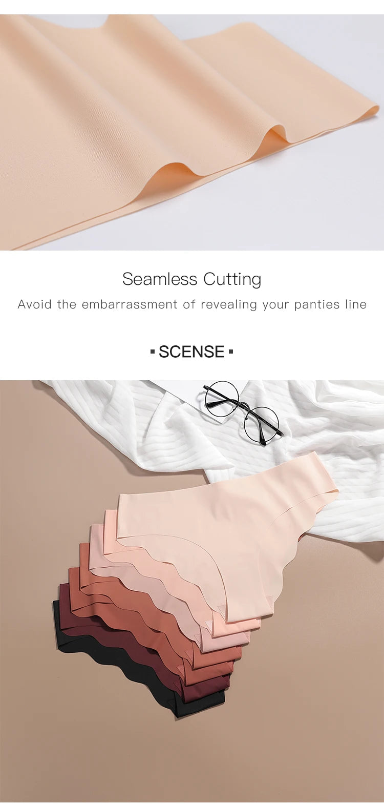 YMQJ Culotte Femme Taille Basse Laser Sans Couture