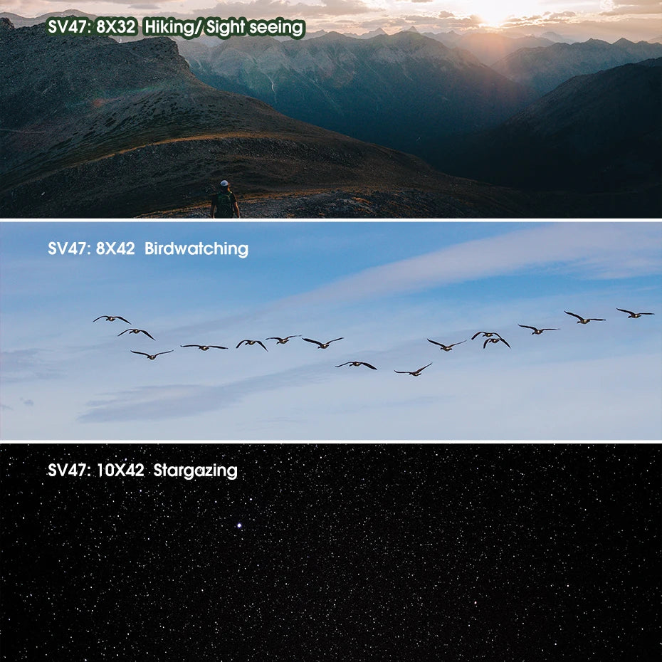 SVBONY SV47 8x42 BAK4 FMC HD IPX7 Wasserdichtes Fernglas