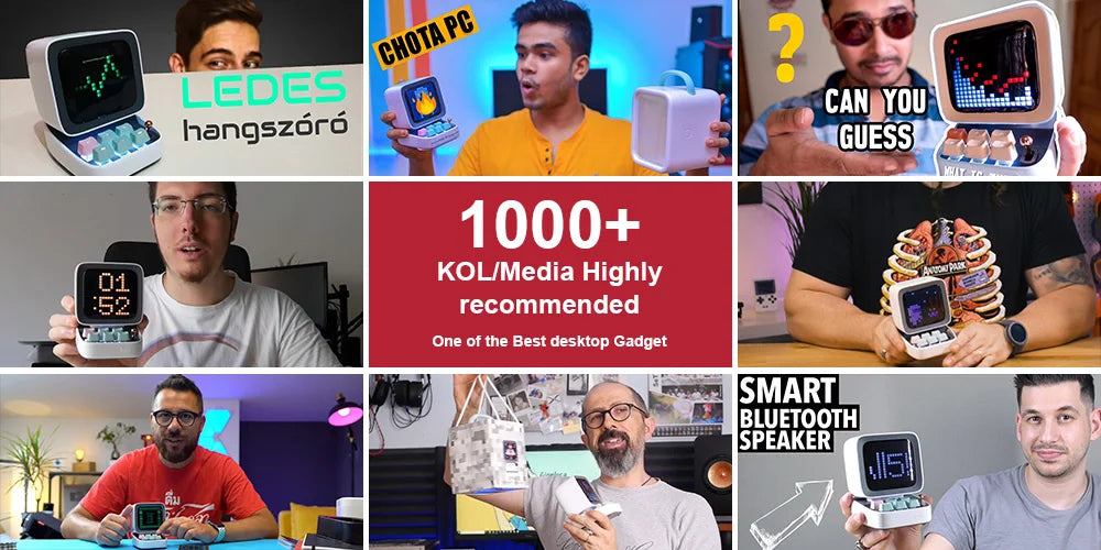 Divoom Ditoo Pro Haut Parleur Portable Pixel Art LED Rose